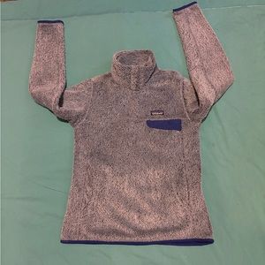 Patagonia Patagonia fleece snap buttons front pocket top size M great look